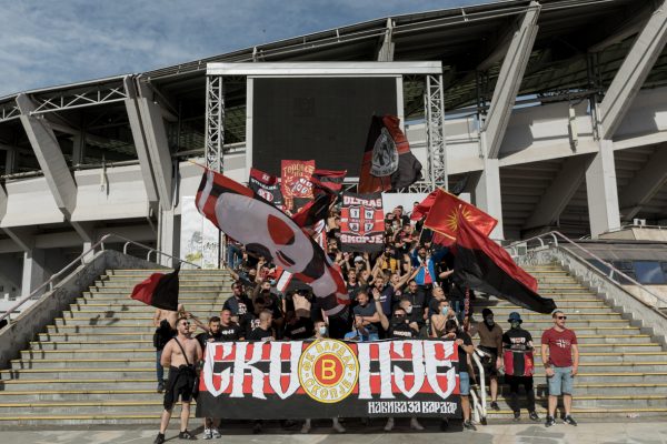 F.K. Vardar fans, in front of Arena Toše Proeski, Skopje